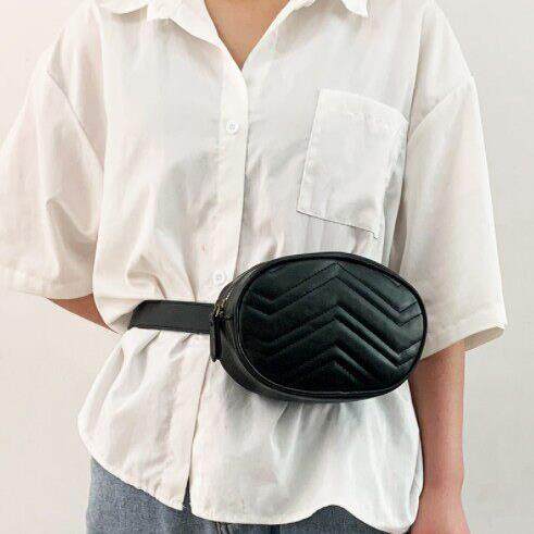 斜挎包Chest Handbag Red Black Fashion Hight Quality椭圆腰包