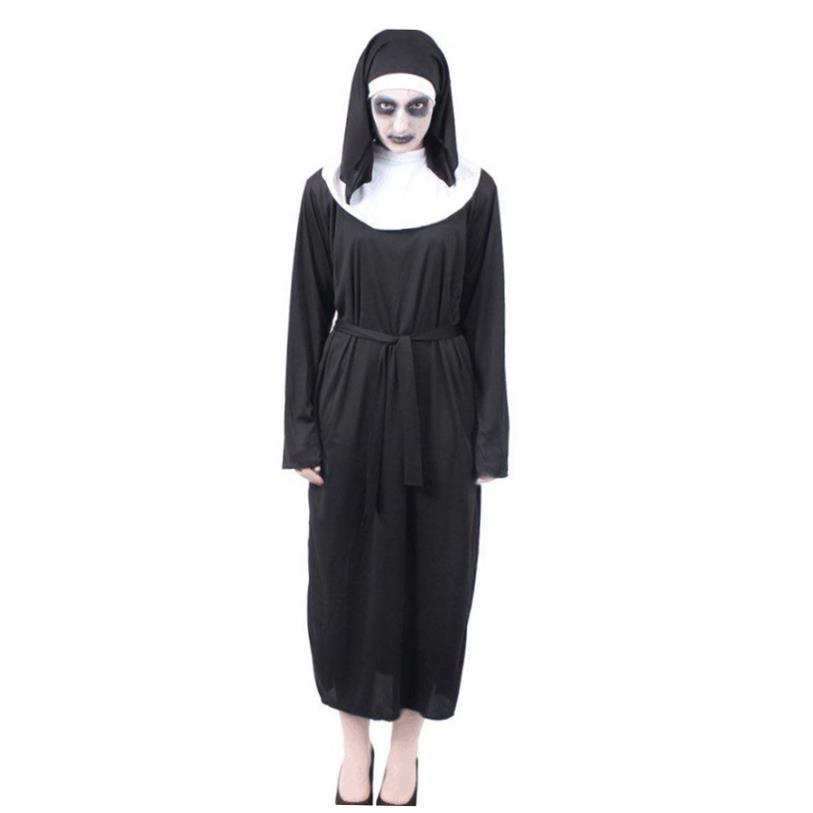 Halloween black vampire zombie costume nun costume priest zo
