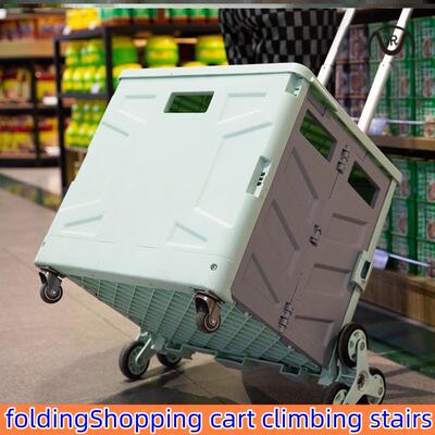 Shopping cart climbing stairs grocery cart folding trolley