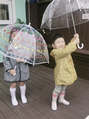 儿童雨伞透明女折叠小孩安全幼儿园卡通迷你小雨具雨衣宝宝甜