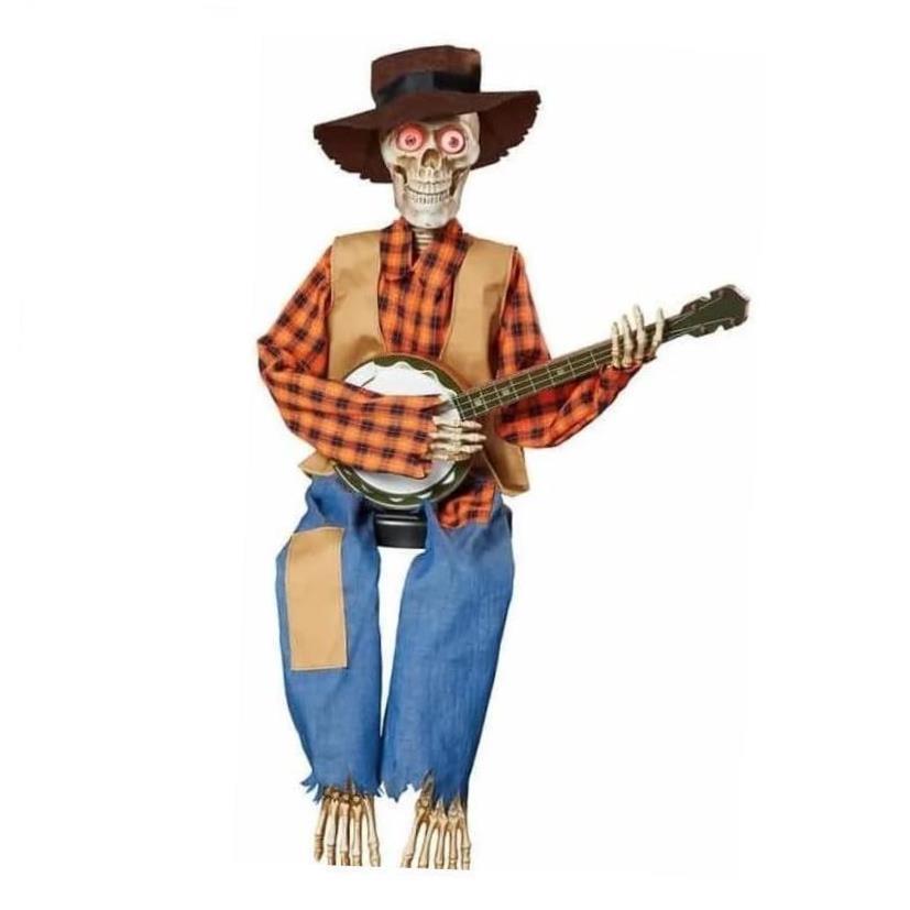 Halloween Animated Banjo Skeletons Halloween Skeleton decora
