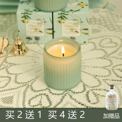 smokeless Scented candles glass cup candle Oblique cup 蜡烛