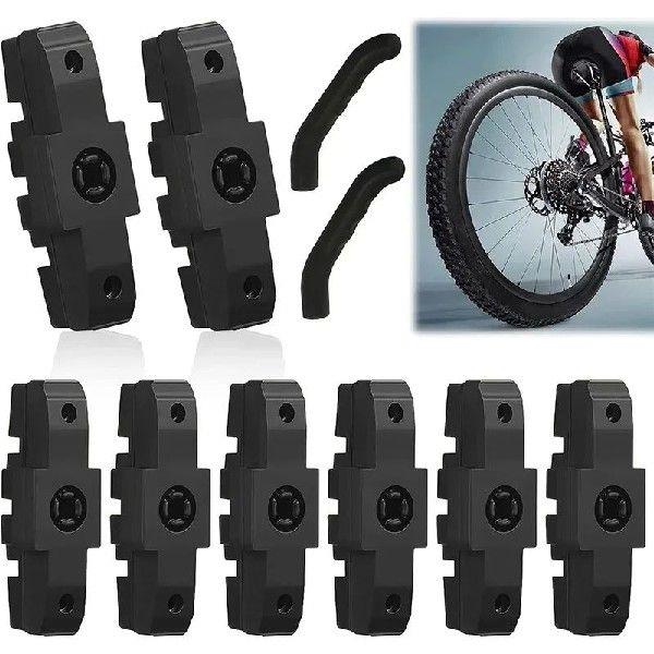 6/8pcs Bicycle Brake Shoes For HS11/ HS22/ HS33 50mm Black