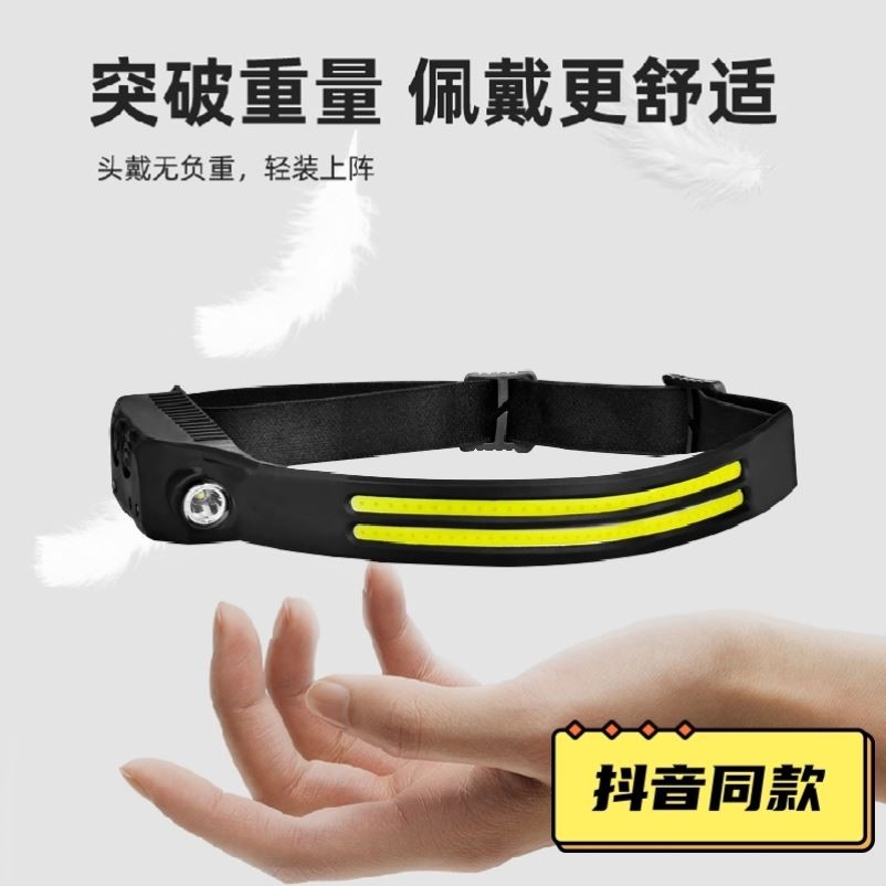 善路者新升级二代头灯智能感应户外照明便携式LED夜钓运动头灯