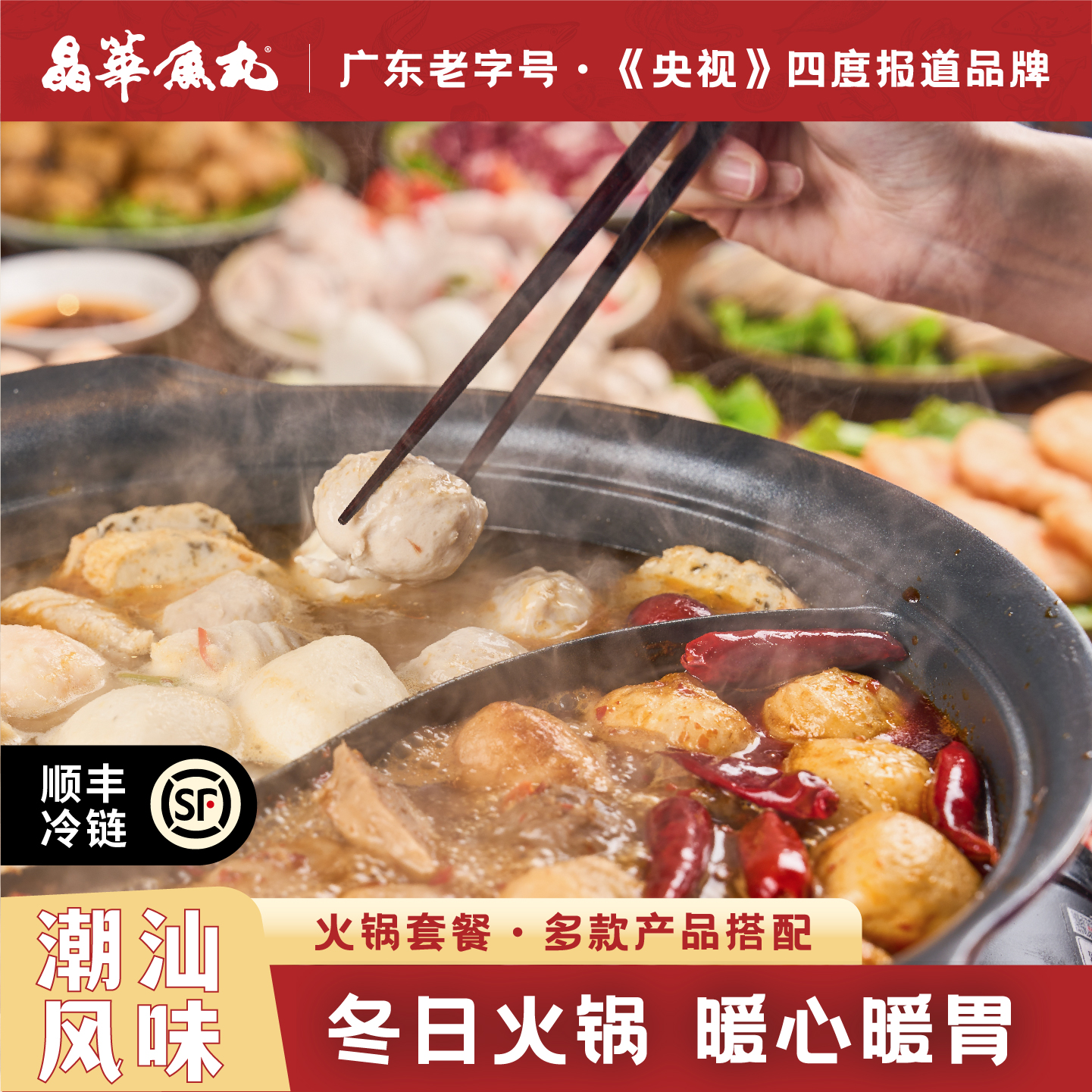 正宗潮汕美食火锅丸子组合