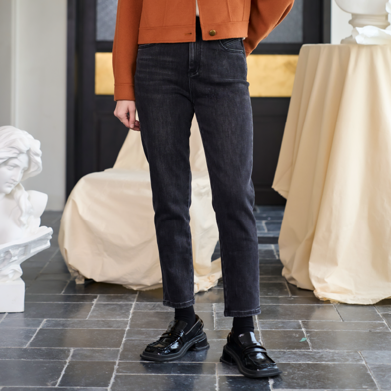 PATAVINITY复古水洗直筒牛仔裤女秋冬小个子裤子显瘦百搭烟管裤子,女装/女士精品,牛仔裤,淘宝优惠券,粉丝福利购,淘宝优惠卷