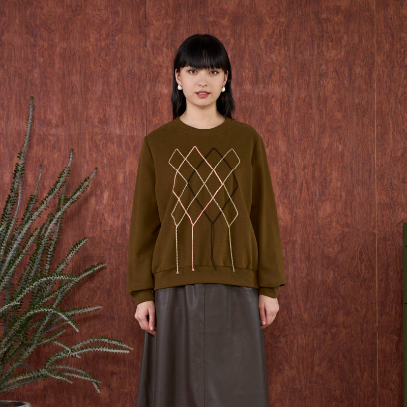 PATAVINITY通勤彩绳卫衣