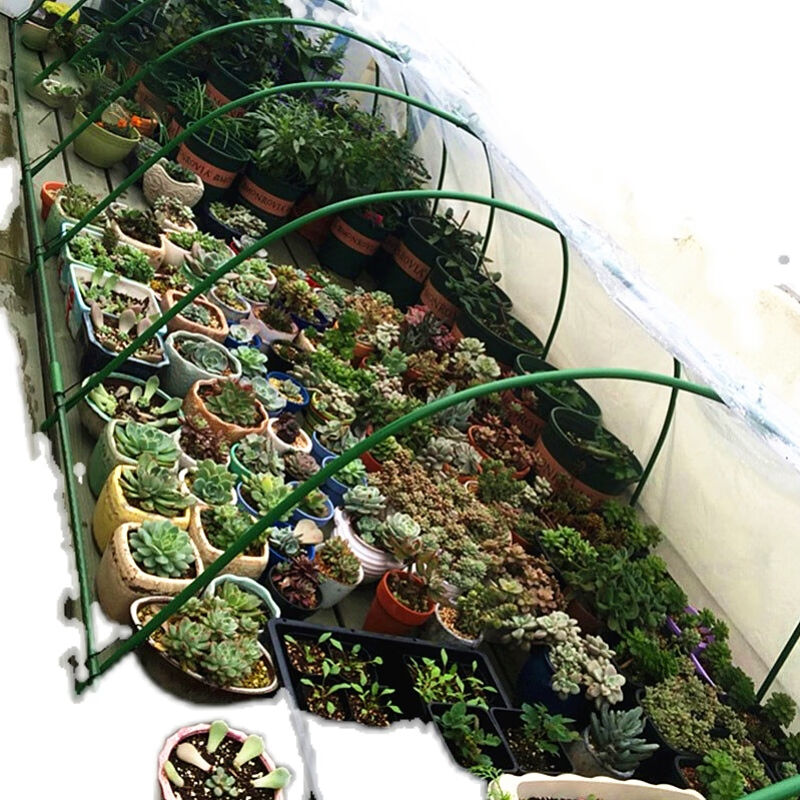 文静花坊弯管包塑钢管温室大棚支架弯形园艺支架搭小型蔬菜花卉|