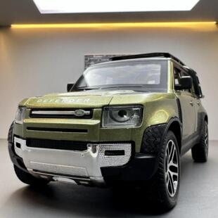 【DZ086】车致合金车模1:24路虎卫士回力越野车发声灯光玩具车音