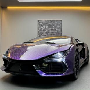 【DZ099】利佳信合金车模1:24兰博新款大牛跑车声光回力玩具车音