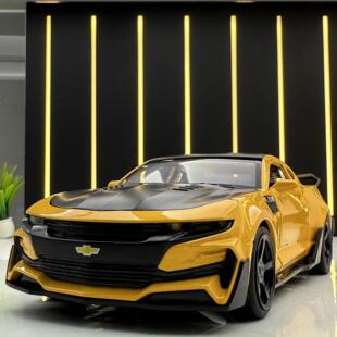 【DZ081】建元合金车模1:32科迈罗跑车声光回力男孩玩具车音效模