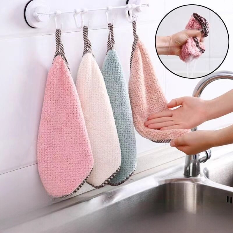 3条装洗碗布厨房专用抹布吸水不沾油不掉毛擦桌清洁毛巾家用