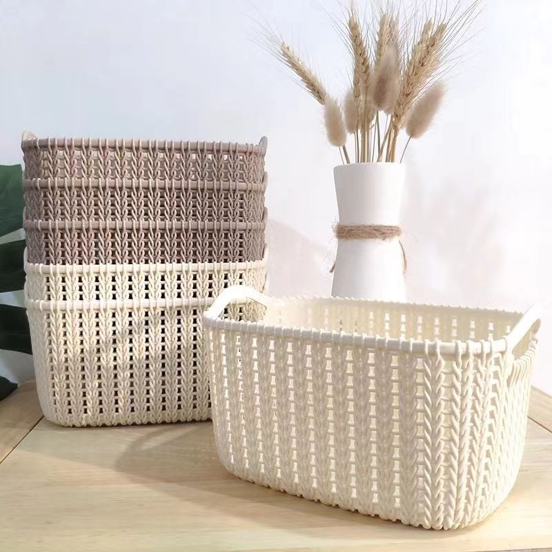 仿藤编收纳筐盒学生篮子整理