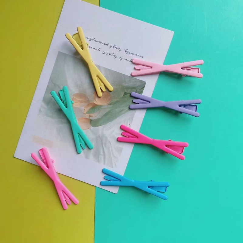 8个4.5cm交叉刘海清新甜美小发夹