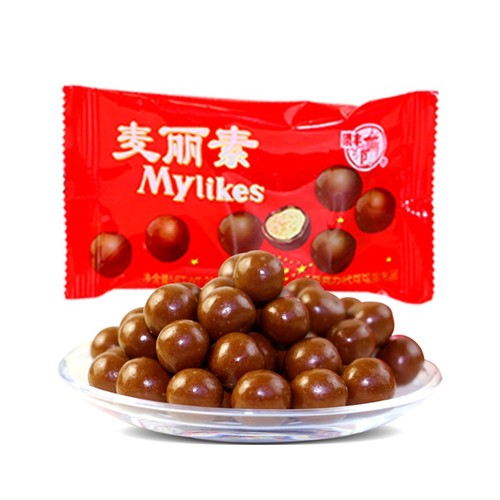 梁丰麦丽素巧克力25g儿童怀旧零食品小吃糖果批发（代可可脂）
