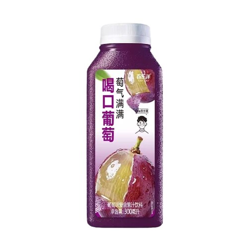喝口葡萄 葡萄味复合果汁饮料300ml*2瓶