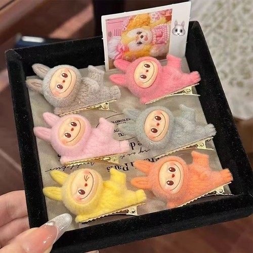 一只随机色可爱拉布布公仔儿童发夹