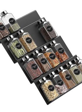 4-Tier Drawer Spice Organizer Expandable Acrylic Spice Rack
