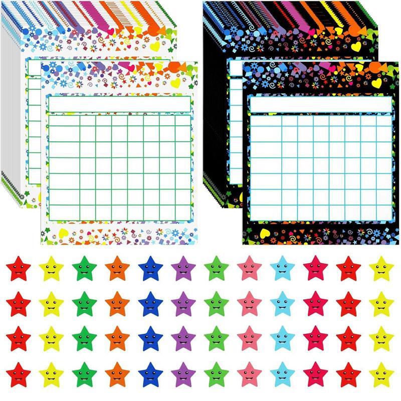 40 Pack Reward Chart behavior board for Kids Home classroom