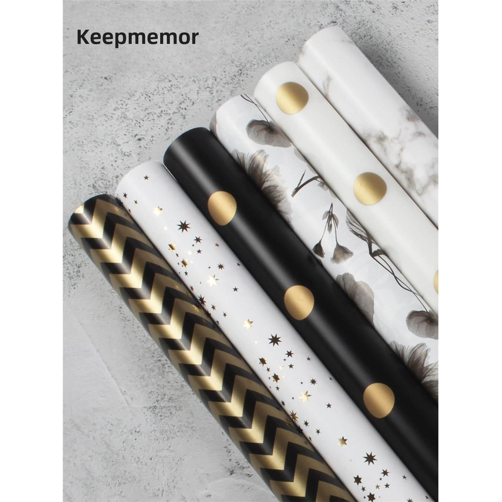 birthday gift wrapping paper boy烫金生日礼物包装纸大尺寸男生