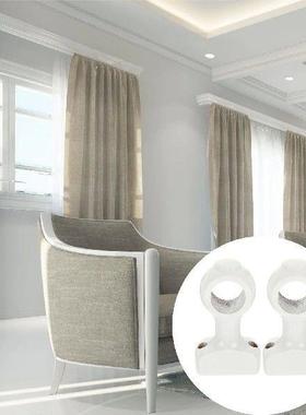 Curtain Rod Bracket Wood Mounting Brackets Hooks for Wall