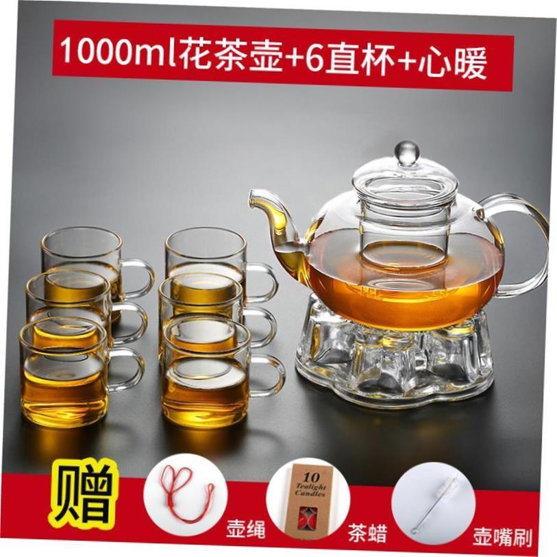 Glass teapot small filter simple tea set office tea pot 7
