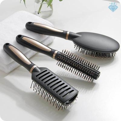 Round Hair Comb Curling Hair Brush Ceramic Iron Barrel Comb