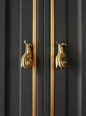 American Solid Brass Drawer Cabinet Door Handle Pure Copper