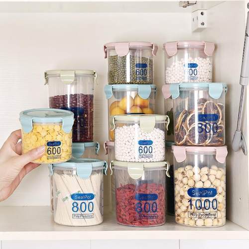 storage food box kitchen milk powder container seal pot