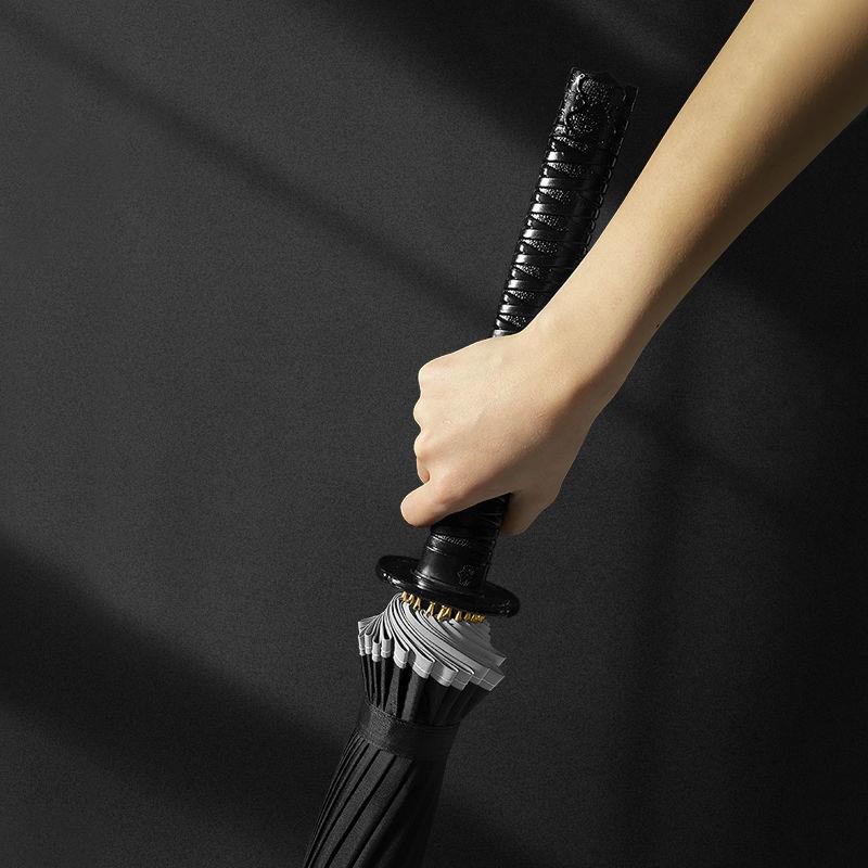 *摩托车武士伞晴雨伞两用创意长柄雨伞男学生双人刀伞剑伞个性动