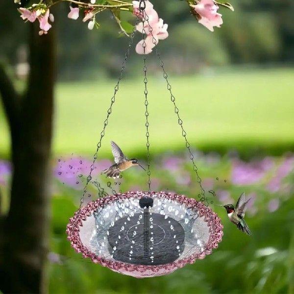 Solar-Powered Hanging Bird Bath Fountain Pump