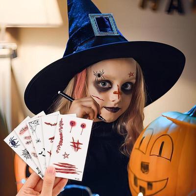 Halloween Tattoo Wound Scar Stickers万圣节纹身贴化妆容脸贴