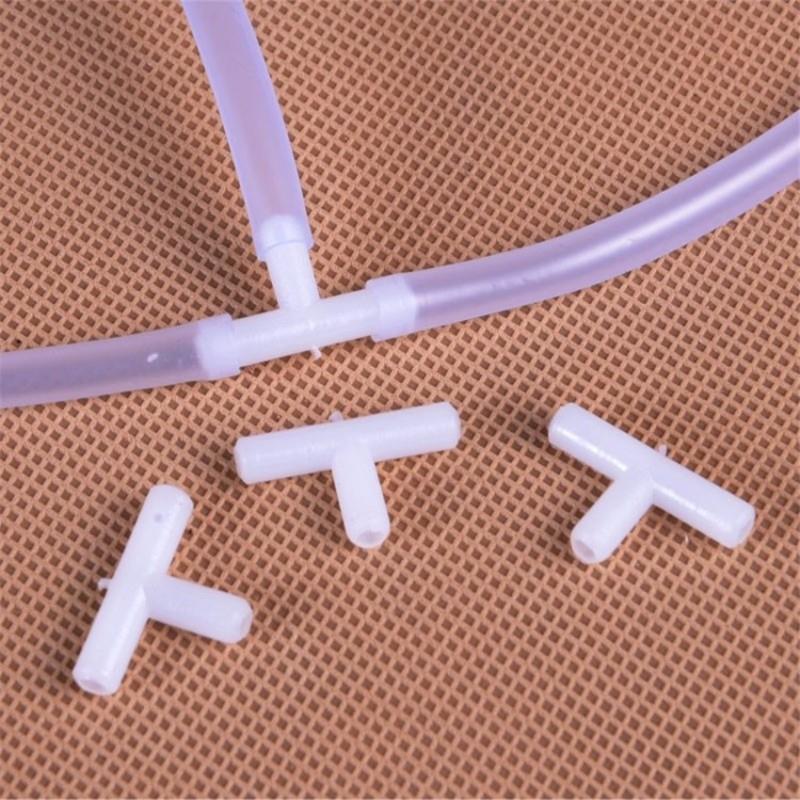 4mm Plastic T Shape Tee 3 Way Hose Joints Fish Tank Aquarium