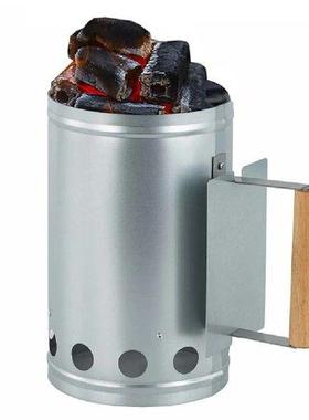 Charcoal Chimney Starter W/Handle Rapid Fire Briquette