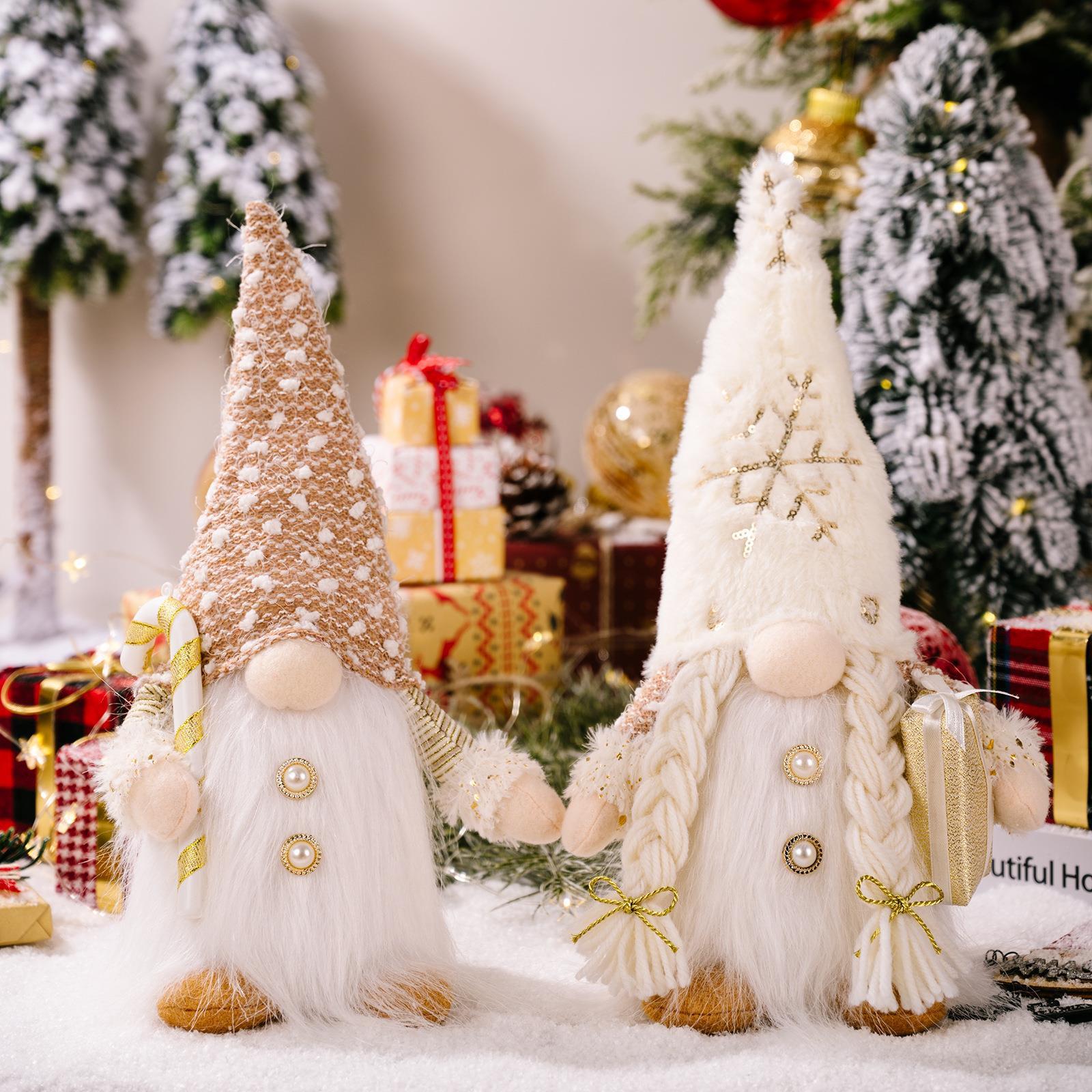 Christmas decorations Glitter plush dolls glow