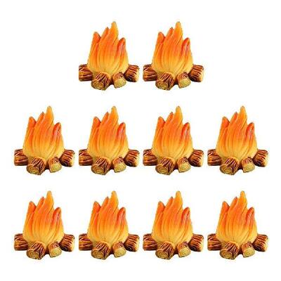 10 Pcs Fire Ornaments Micro Model Planters Fireplace