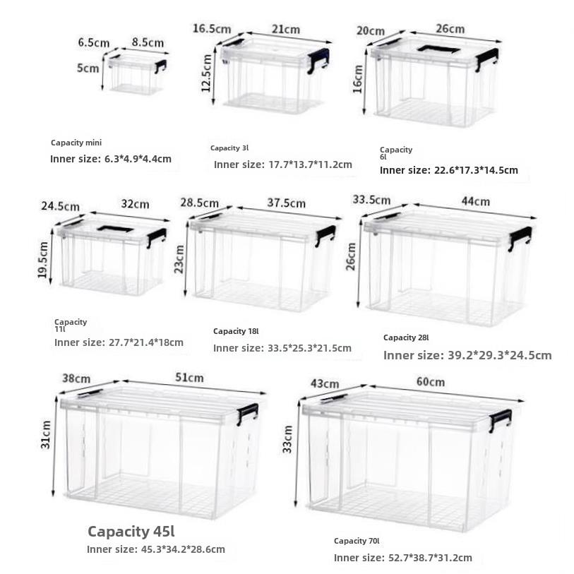 收纳箱塑料箱透明宿舍整理箱