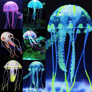 Fluorescent Artificial Jellyfish for Aquarium Fish Tank Deco