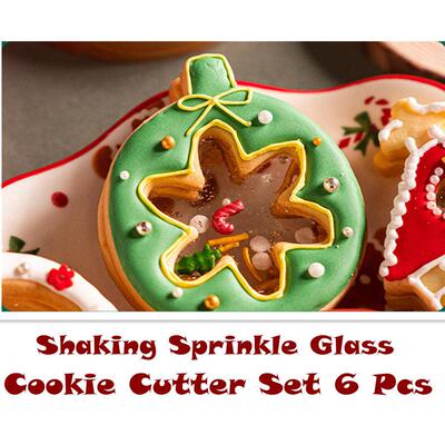 Cookie Cutter Christmas Shapes Mold Stamps Set