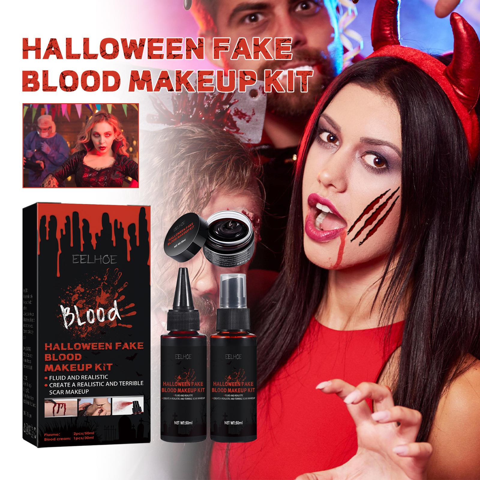 Halloween fake blood makeup set,terrifying atmosphere set