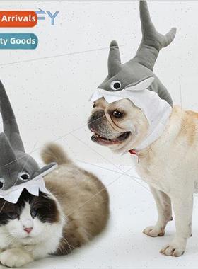 Pet Toys Shark Hat Cat Puppy Halloween Nerdy Cute Trans适用m