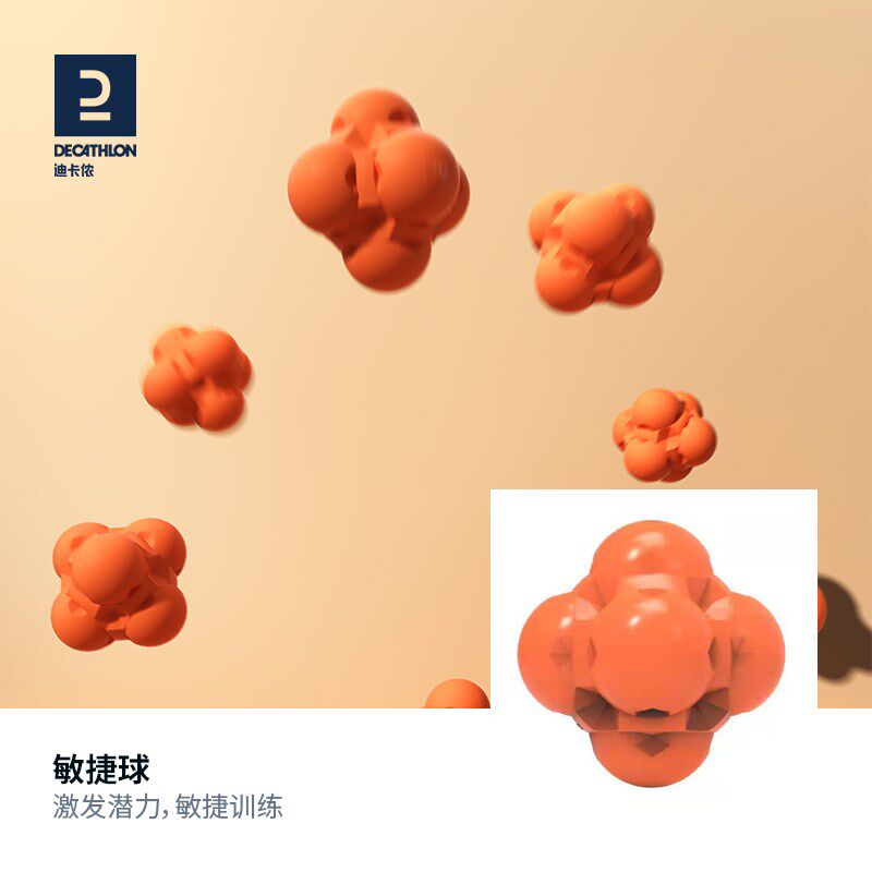 速发六角反应球变向球敏捷球网球乓毛乒球羽球速度训练器E0
