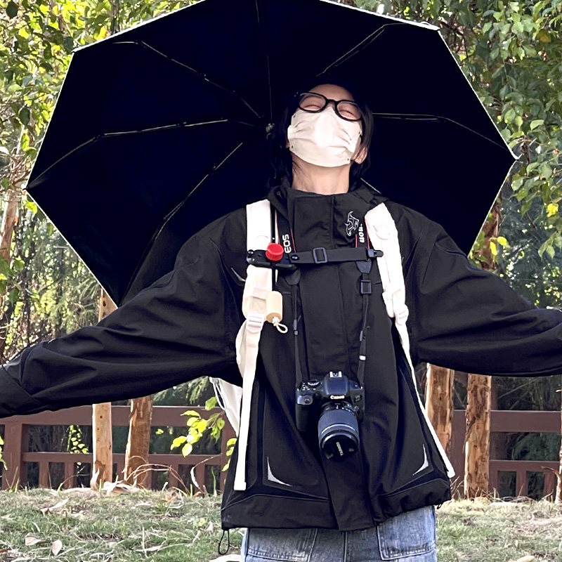 速发伞游侠打伞神器户外旅包爬山防晒懒人解放手双撑伞书包雨伞固