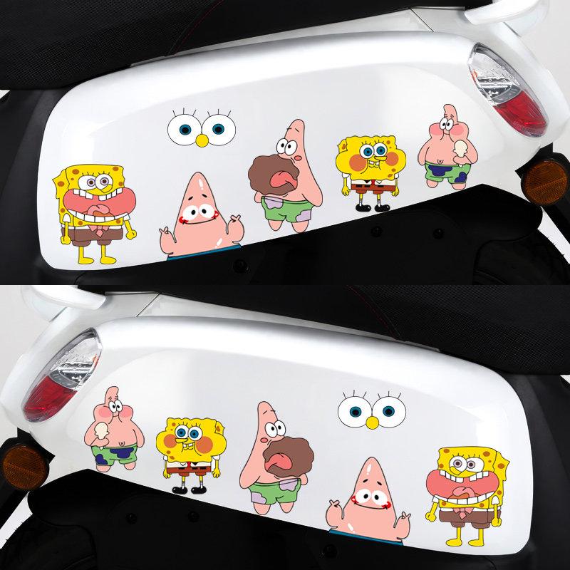 速发贴绵宝宝电动车贴纸装挡车身划痕遮饰摩托车装饰个性防水海画,汽车用品/电子/清洗/改装,汽车装饰贴/反光贴,淘宝优惠券,粉丝福利购,淘宝优惠卷