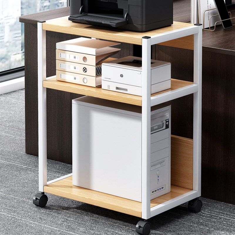 速发办物置台式电脑增高架子架公室收纳架电脑主机一体式放置架