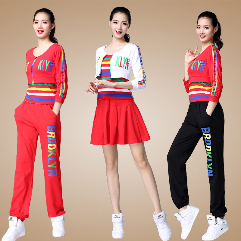 速发萍广杨健身套装运动装曳步舞服装丽场舞衣服夏装新款裙子舞蹈