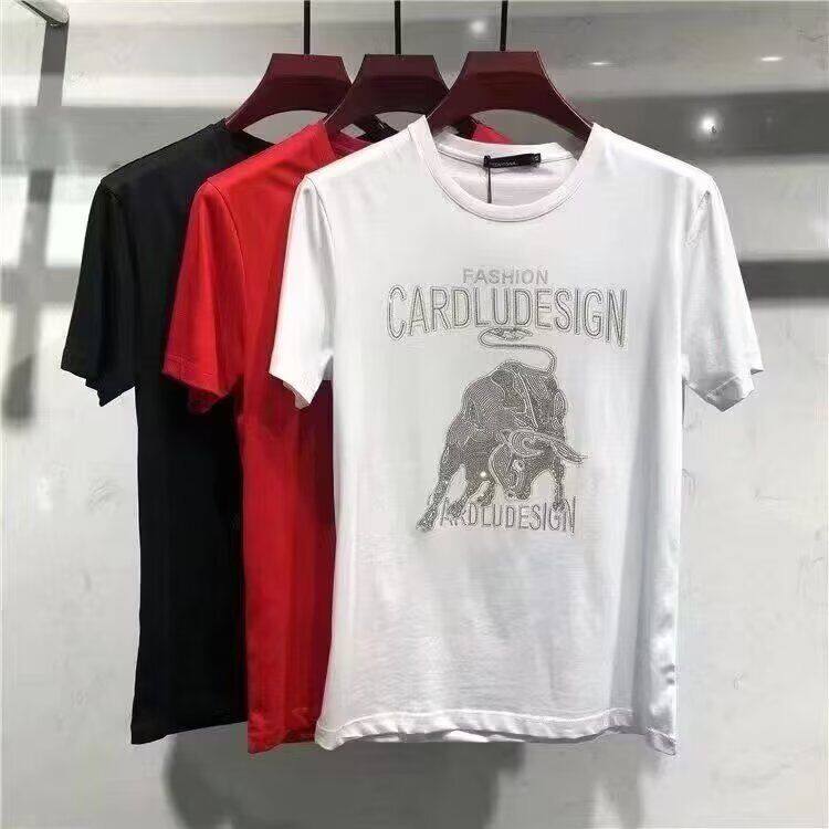 2025新款新款短袖t恤男夏季韩版潮流简约半袖上衣港风宽松休闲潮