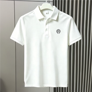 欧美简约男士夏季潮牌刺绣短袖T恤男女款纯棉亲肤透气休闲上衣服