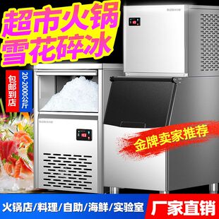 冰力欧雪花制冰机商用全自动颗粒实验室海鲜火锅三文鱼冰盘碎冰机