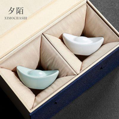 汝窑元宝招财茶宠摆件精品可养开片茶具茶玩茶道配件茶桌装饰品
